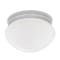 Designers Fountain Basic Flush Mount 9in 2-Light White Flush Mount with Frosted Glass Shade 4732-WH - alternate 1